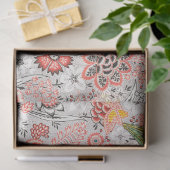 RODE BLAUWE GELE WILDE BLOEMEN TULPEN,BLADEREN FLO TISSUEPAPIER (Geschenk)