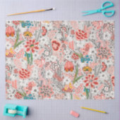 RODE BLAUWE GELE WILDE BLOEMEN TULPEN,BLADEREN FLO TISSUEPAPIER (Craft)