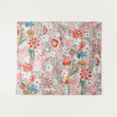 RODE BLAUWE GELE WILDE BLOEMEN TULPEN,BLADEREN FLO WANDKLEED (Voorkant (horizontaal))