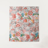 RODE BLAUWE GELE WILDE BLOEMEN TULPEN,BLADEREN FLO WANDKLEED (Voorkant)