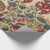 RODE BLAUWE GLOEISTROMEN EN PEACOCK Antiek Florenz Cadeaupapier (Hoek)