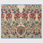 RODE BLAUWE GLOEISTROMEN EN PEACOCK Antiek Florenz Cadeaupapier (Vlak)