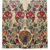 RODE BLAUWE GLOEISTROMEN EN PEACOCK Antiek Florenz Douchegordijn (Voorkant)