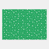 Rode Blauwe Groen Witte sterren Perfect Kerstmis Inpakpapier Vel (Voorkant 3)