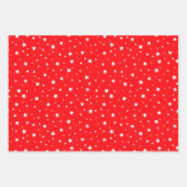Rode Blauwe Groen Witte sterren Perfect Kerstmis Inpakpapier Vel (Voorkant)