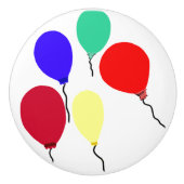 Rode Blauwe Groene Ballonnen Keramische Knop (Voorkant)