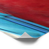 Rode, blauwe, groene Macaws (papegaaien) Poster (Hoek)