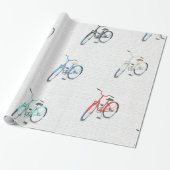 Rode Blauwe Groene  Retrofielenballonnen Cadeaupapier (Uitgerold)