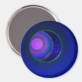 Rode Blauwe Grosgrain Magneet (Voorkant / Achterkant)