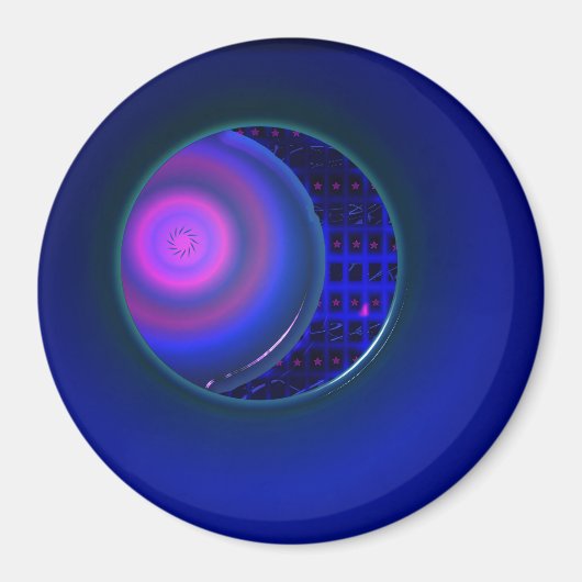 Rode Blauwe Grosgrain Magneet (Voorkant)