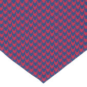 Rode & Blauwe Houndstooth Tafelloper (Hoek)