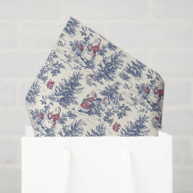 Rode & Blauwe Kerst Santa Toile