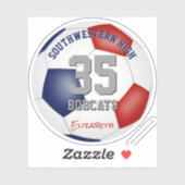 Rode blauwe kinder tiener kleuren voor aangepast v sticker (Vel)