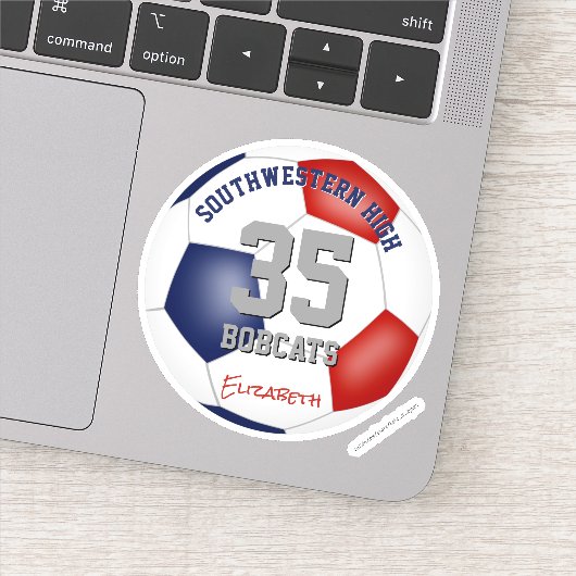 Rode blauwe kinder tiener kleuren voor aangepast v sticker (Detail)