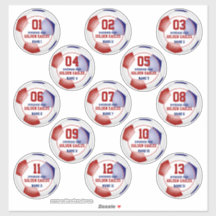 rode blauwe kleuren voor het voetbalteam, ingestel