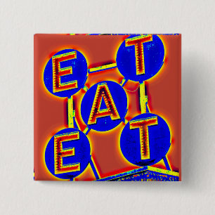 rode blauwe knop vierkante button 5,1 cm