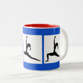 Rode blauwe koffie Cup Tweekleurige Koffiemok (Voorkant rechts)