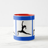 Rode blauwe koffie Cup Tweekleurige Koffiemok (Center)