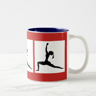 Rode blauwe koffie Cup Tweekleurige Koffiemok