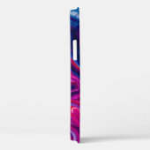 Rode blauwe marmertextuur Case-Mate iPhone case (Achterkant / Rechts)
