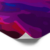 Rode blauwe marmertextuur poster (Hoek)