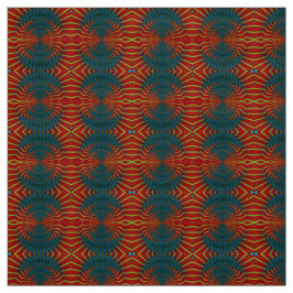 Rode Blauwe Moderne Etnische Textiel Tribale Print Stof