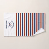 Rode & Blauwe Naamse Roeispanen Krab Gestreepte La Bad Handdoek (Handdoek)
