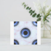 rode blauwe ogen briefkaart (Staand voorkant)