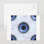 rode blauwe ogen briefkaart (Voorkant / Achterkant)