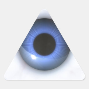 rode blauwe ogen sticker