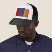 Rode Blauwe Oranje Hoed Trucker Pet (In situ)