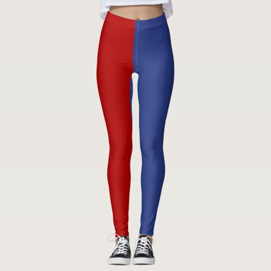 Rode Blauwe Oranje Leggings (Voorkant)