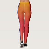 Rode Blauwe Oranje Leggings (Achterkant)