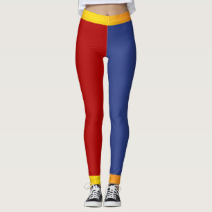 Rode Blauwe Oranje Leggings