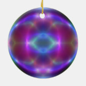  Rode Blauwe Paarse kerstversiering met Abstracte  Keramisch Ornament (Achterkant)