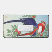RODE BLAUWE PAPEGAAIEN BUREAUMAT (Keyboard & Muis)