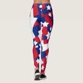 Rode & Blauwe Patriottische Leggings voor 4 juli (Achterkant)