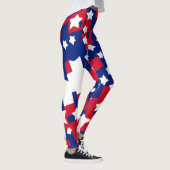 Rode & Blauwe Patriottische Leggings voor 4 juli (Rechts)