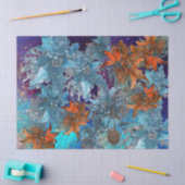 RODE BLAUWE POINSETTIAS, CHRISTMAS STARS IN SPARKL TISSUEPAPIER (Craft)