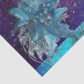 RODE BLAUWE POINSETTIAS, VLINDER IN GOUDEN SPRANKE TISSUEPAPIER (Detail)