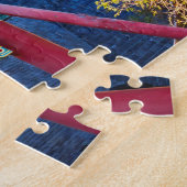 Rode Blauwe Poort Jade Bloem Eiland Legpuzzel (Zijkant)
