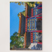 Rode Blauwe Poort Jade Bloem Eiland Legpuzzel (Verticaal)