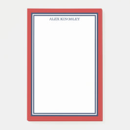 Rode Blauwe Rand Voeg Je Naam Toe Post-it® Notes