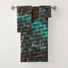 Rode blauwe roest, krassen, kleine baksteen of ras bad handdoek