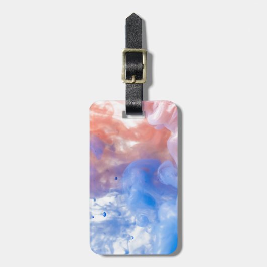 rode blauwe rook bagagelabel (Voorkant verticaal)