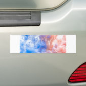 rode blauwe rook bumpersticker (Op auto)