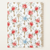 Rode Blauwe Rozen Gouden Sleutels Planner (Achterkant)