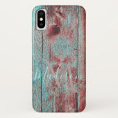 Rode Blauwe Rustige Initiaal Naam Case-Mate iPhone Case (Achterkant)