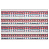Rode blauwe sierbloem stof (Yard (91,4 cm))