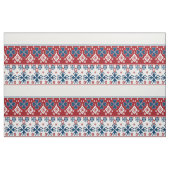 Rode blauwe sierbloem stof (Fat Quarter)